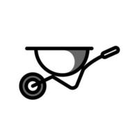 Illustration Vector Graphic of Wheelbarrow icon