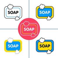 health soap on white background vector