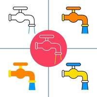 tap water on white background vector