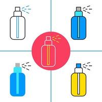 hand spray sanitizer on white background vector