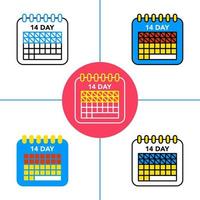 quarantine calendar on white background vector