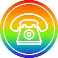 old telephone circular in rainbow spectrum vector