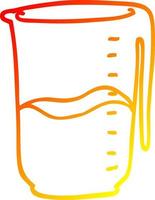 warm gradient line drawing cartoon jug vector