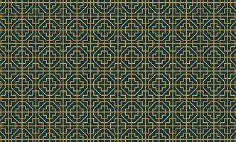 Geometric Golden Color Arabic Seamless Pattern