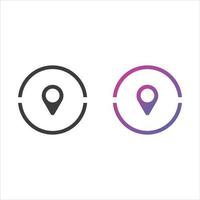 Location Pin Icon in Solid and Gradient Color vector