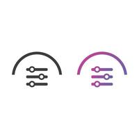 Setting Slider Flat Icon vector