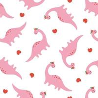 Cute dinosaur pattern. Childish seamless print vector
