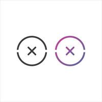 Cross Sign Icon in Solid and Gradient Color vector