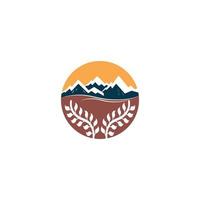 mountains icon logo vector illustration