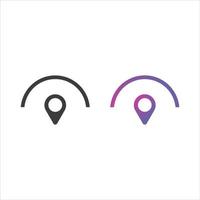 Location Pin Icon in Solid and Gradient Color vector