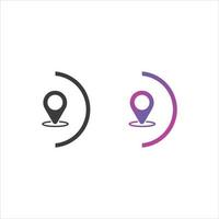 Location Pin Icon in Solid and Gradient Color vector
