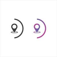 Location Pin Icon in Solid and Gradient Color vector