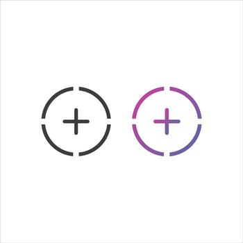 Add, Plus Icon Set vector