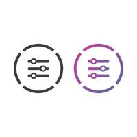 Setting Slider Flat Icon vector