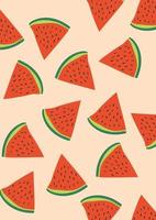 watermelon fruit pattern vector illustration