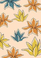 natural floral pattern background vector