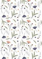 natural floral pattern background vector