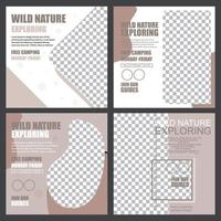 wild nature exploring banner template vector