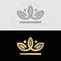 ideas de logotipos de coronas vector