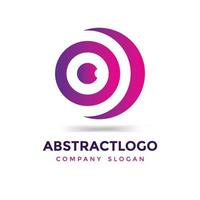Simple creative wheel logo letter O modern design sign vector. vector