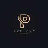 letter P company logo icon sign vector design template