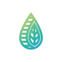 green leaf logo design vector