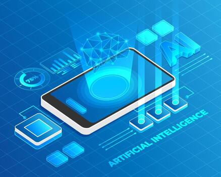 Artificial Intelegence Concept Background vector