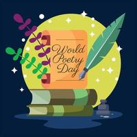 Poetry Day Illustration vector