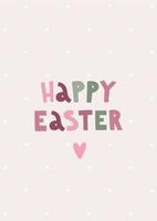 Happy easter lettering poster vector