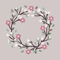 Spring branches frame vector