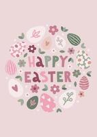 Happy easter poster vector