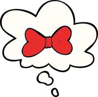 cartoon bow tie and thought bubble vector