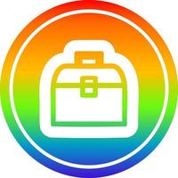 tool box circular in rainbow spectrum vector