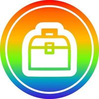 tool box circular in rainbow spectrum vector