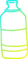 cold gradient line drawing cartoon old green bottle vector