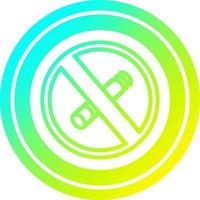 no smoking circular in cold gradient spectrum vector