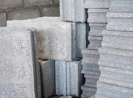 Cement block stack. photo