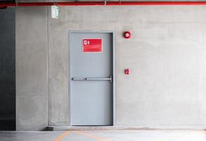 Fire exit door for emergency case. photo