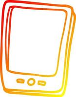 warm gradient line drawing cartoon modern mobile vector