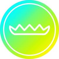 simple leaves circular in cold gradient spectrum vector