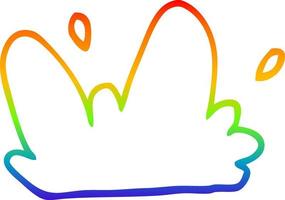 arco iris gradiente línea dibujo dibujos animados barro splat