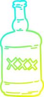 cold gradient line drawing cartoon spirits bottle vector