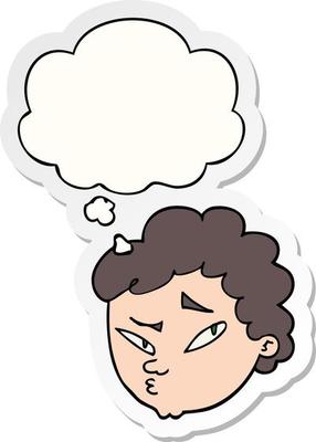 cartoon suspicious man and thought bubble as a printed sticker 8835864 Vector Art at Vecteezy cartoon suspicious man and thought bubble as a printed sticker 8835864 Vector Art at Vecteezy