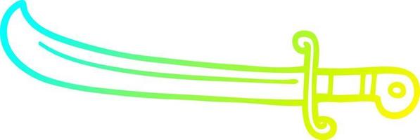 cold gradient line drawing cartoon lime fruit vector