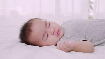 baby sleeping, Close-up. Sleeping, Infant, Protection of children. Newborn health, Slow motion video