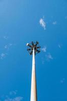 Led lamp pole under the clear blue sky. photo