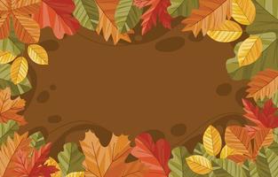 Flat Fallen Leaves Concept vector