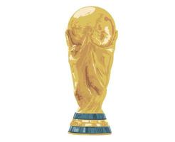 Fifa World Cup Symbol Gold Trophy Mondial Champion Vector Abstract Design Illustration