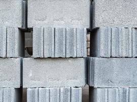 Cement block pile. photo