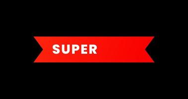 Animation super sale sticker motion graphic video